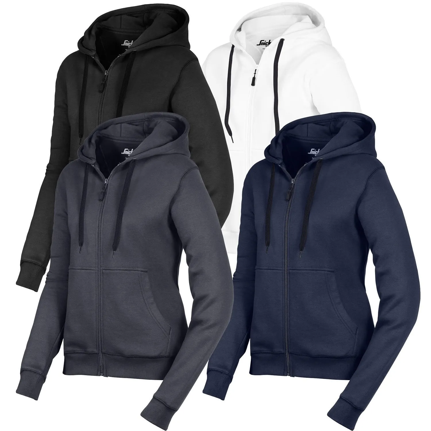 Snickers Workwear Women's Zipped Hoodie Work Hoody Top with Pockets - 2806