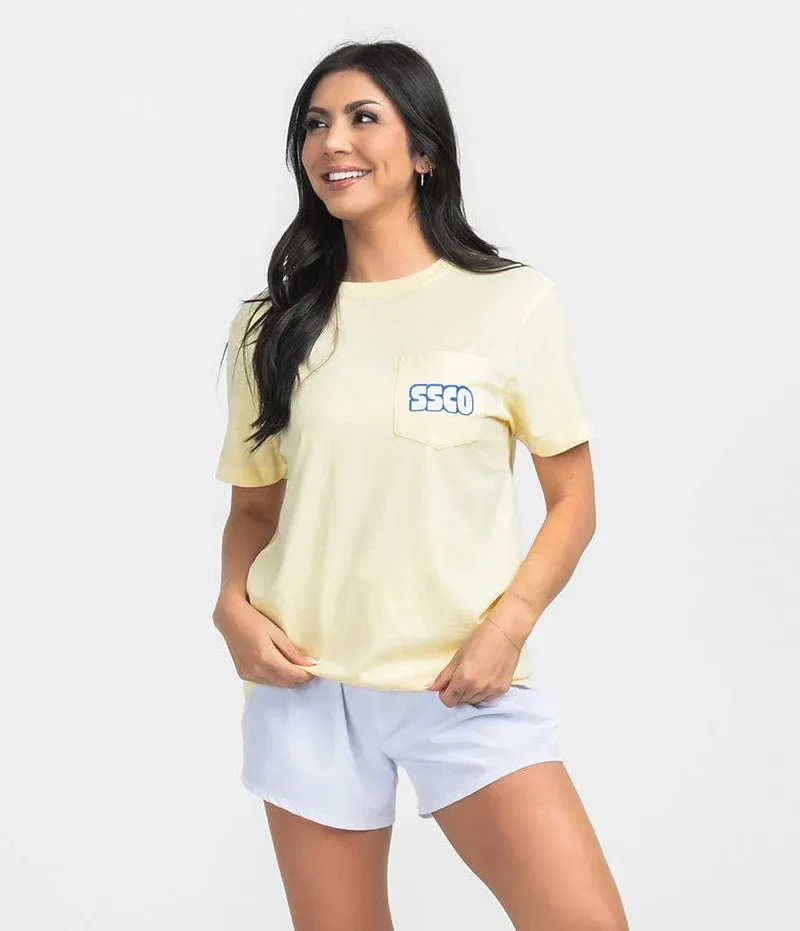 Southern Shirt Sunset Cruise Tee SS - Aquamarine