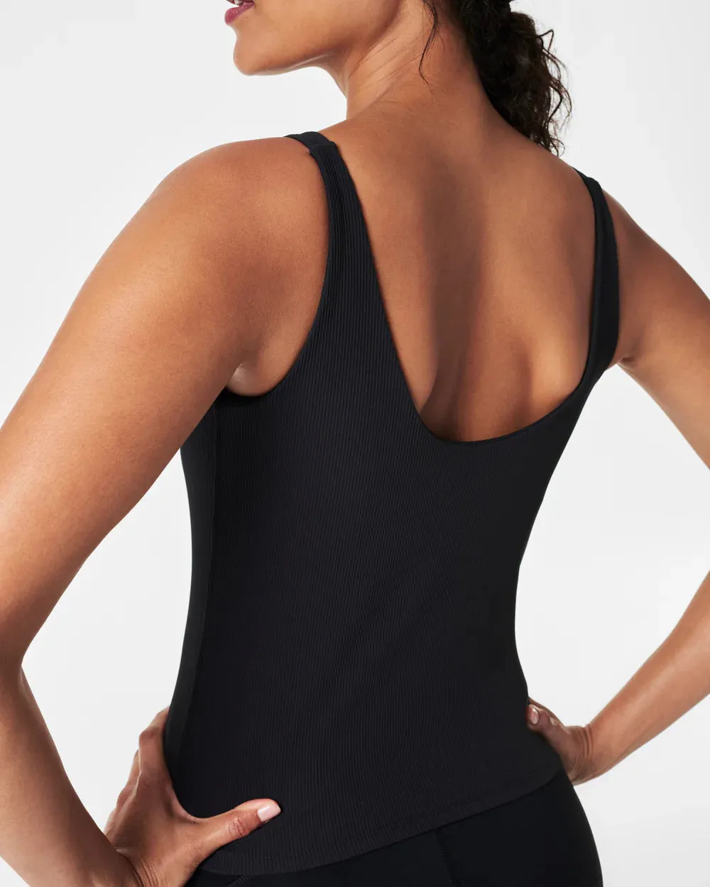SPANX | Ribbed 2 in 1 Tank {Very Black}