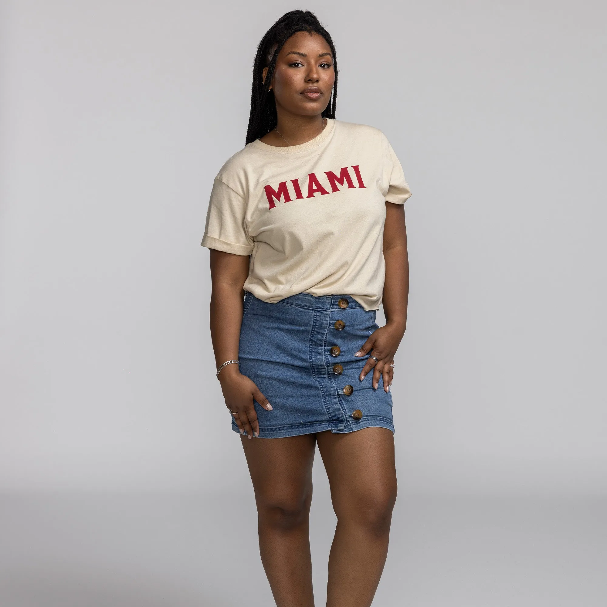 Sportiqe Miami HEAT Beige Women's Tee