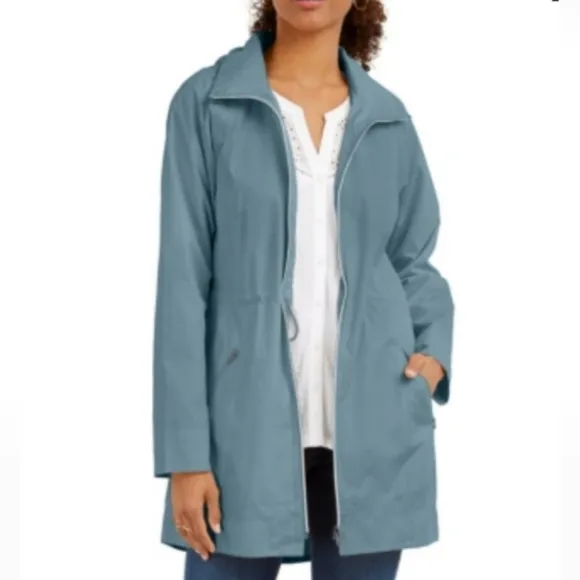 Style &amp; Co. Women's Smoke Blue Packable Anorak  Size XL