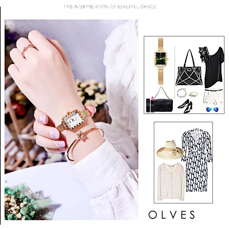 Stylish Square Pattern Women's Watch