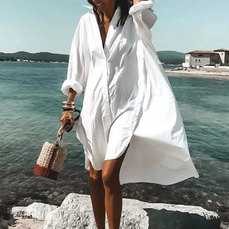 Summer Breeze™ | Women's Midi Dress | Short Sleeve, Casual Classic Style, Lightweight Fabric for Warm Weather