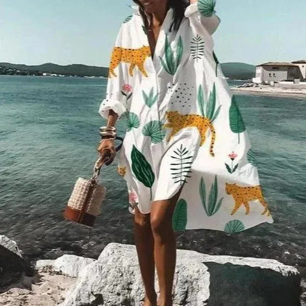 Summer Breeze™ | Women's Midi Dress | Short Sleeve, Casual Classic Style, Lightweight Fabric for Warm Weather