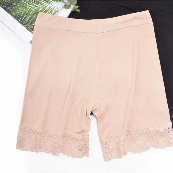 Summer Safety Short Pant Elastic Anti Chafing Lace Shorts