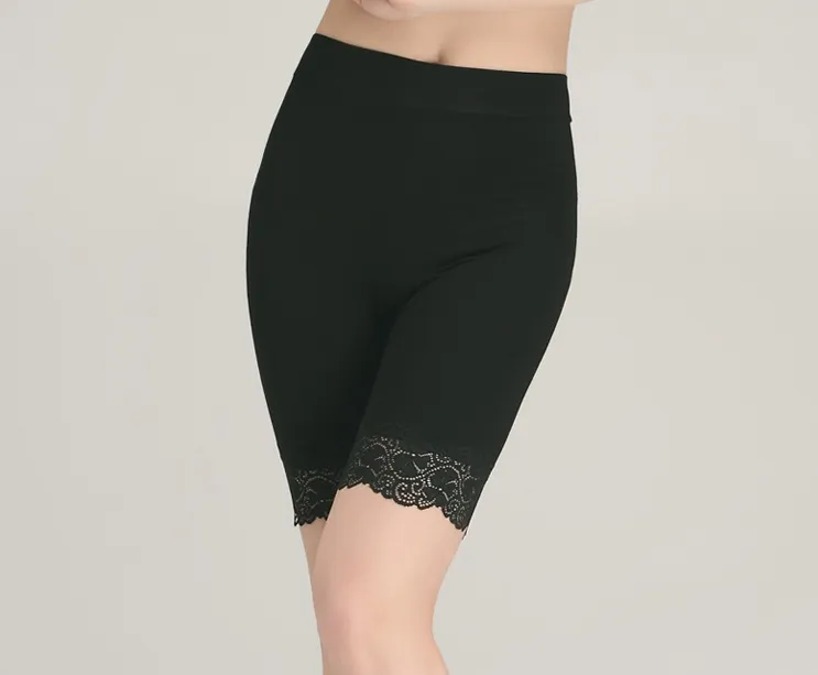 Summer Safety Short Pant Elastic Anti Chafing Lace Shorts