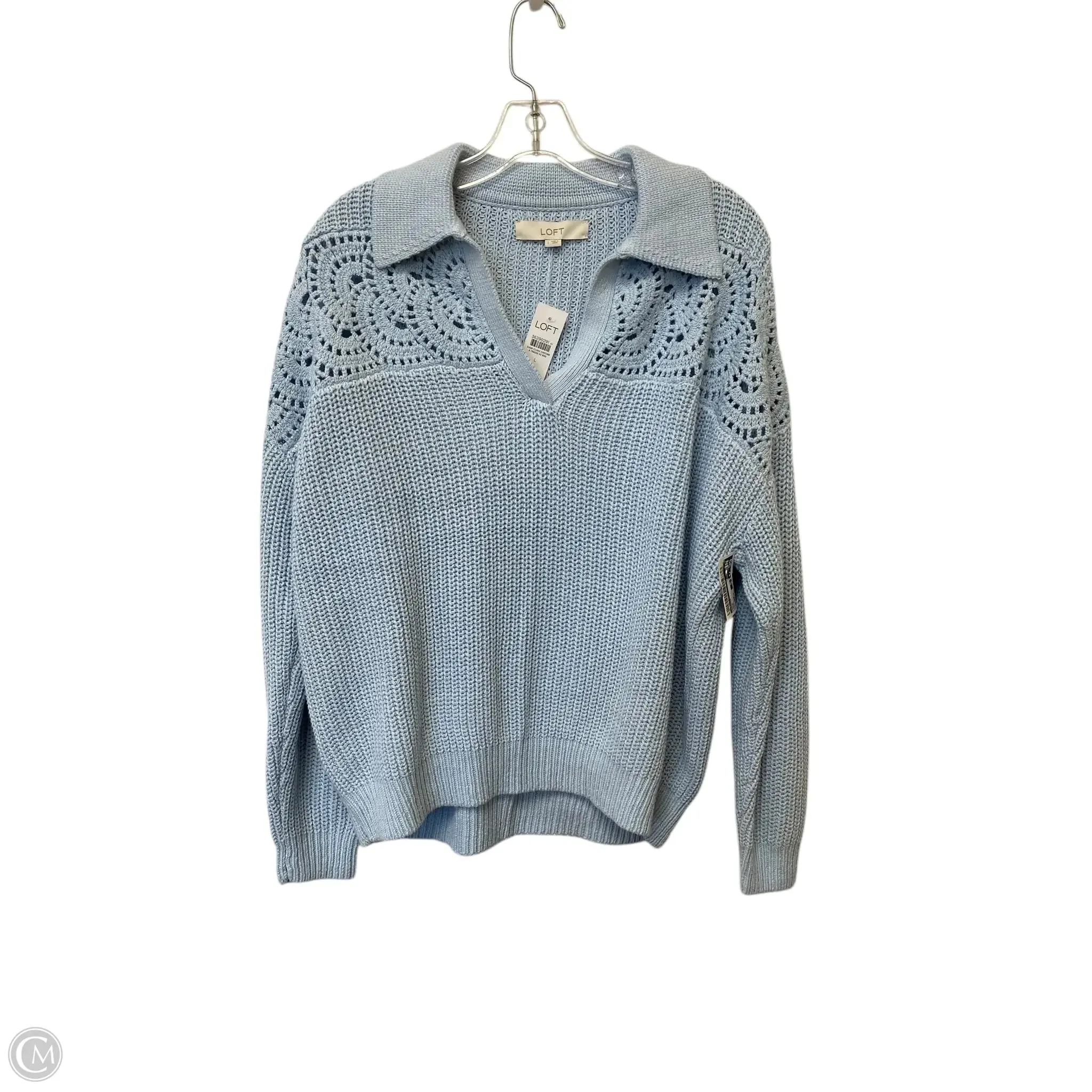 Sweater By Loft In Blue, Size: L