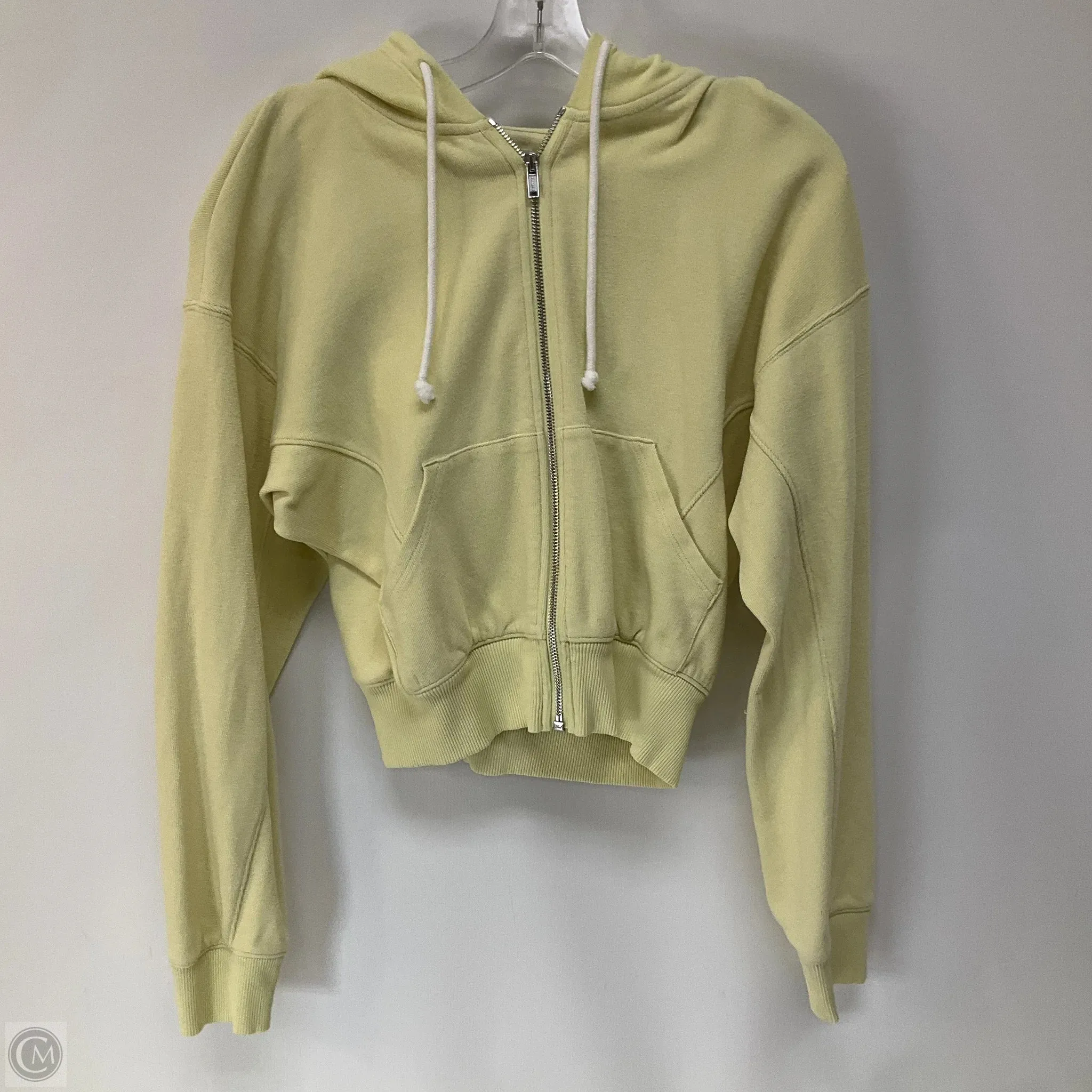 Sweatshirt Hoodie By Madewell In Yellow, Size: S