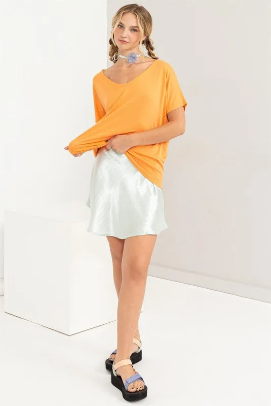 SWEET FEELS DOLMAN  SLEEVE TOP - SHERBERT