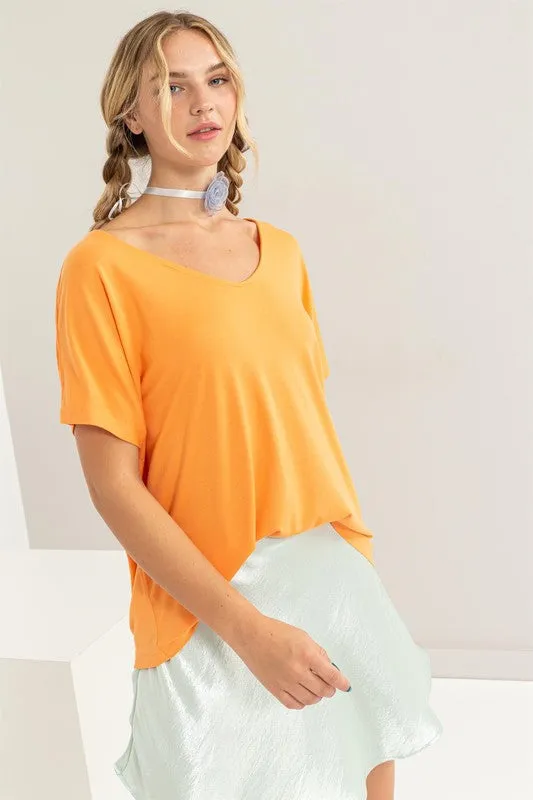 SWEET FEELS DOLMAN  SLEEVE TOP - SHERBERT