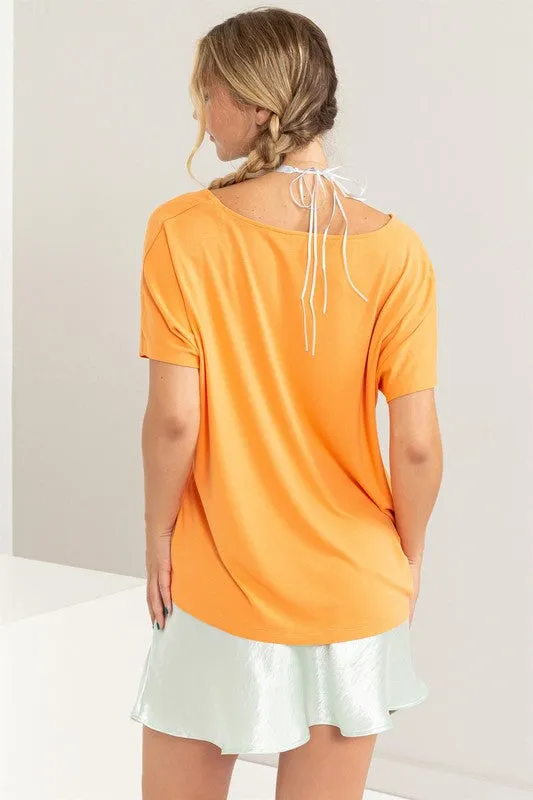 SWEET FEELS DOLMAN  SLEEVE TOP - SHERBERT