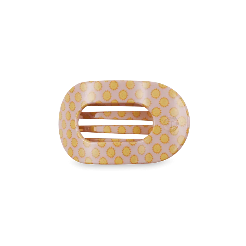 TELETIES | Small Flat Round Clip {Sunny Days Ahead}
