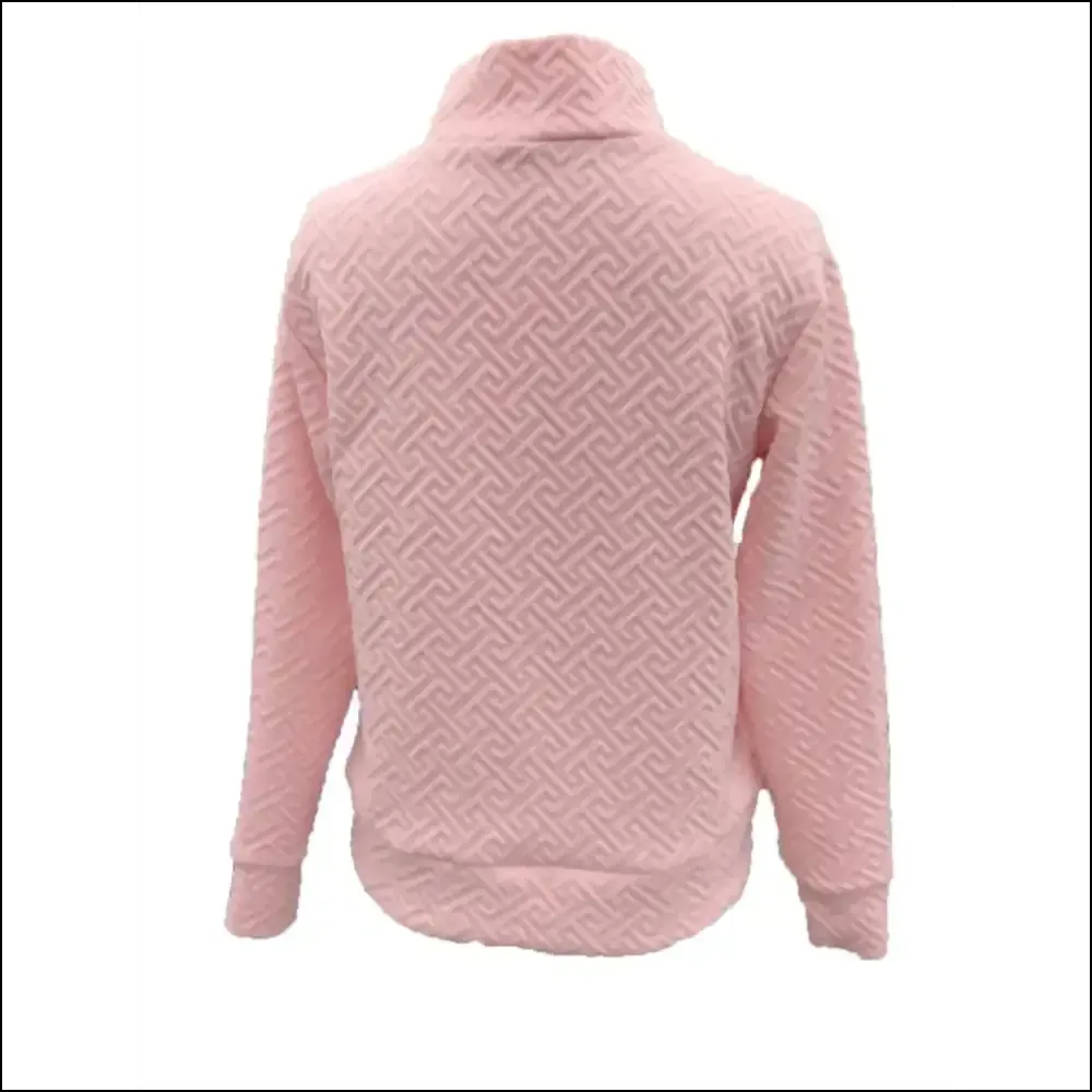 Textured Dropped Shoulder Long Sleeve Sweatshirt