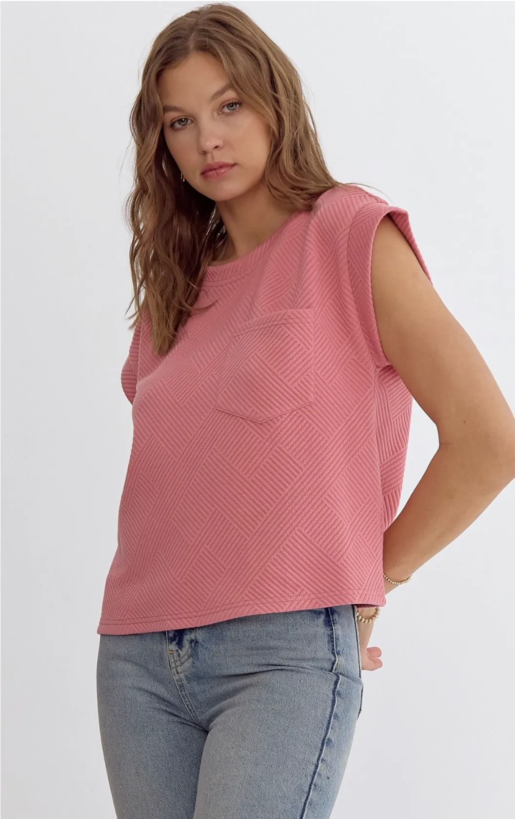 Textured Shorts and Top Set {Coral Pink}