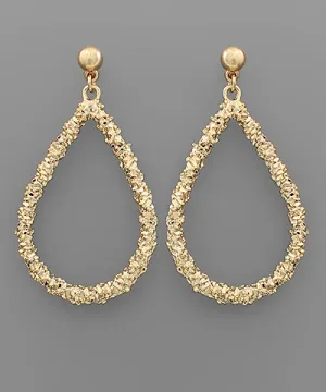 Textured Teardrop Earrings