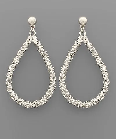 Textured Teardrop Earrings