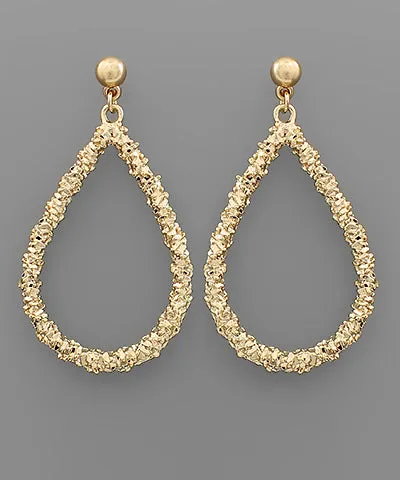 Textured Teardrop Earrings