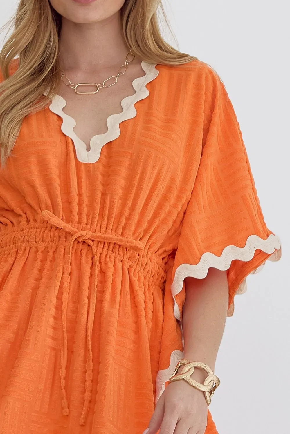 Textured Terry Cloth Cover Up {Citrus}