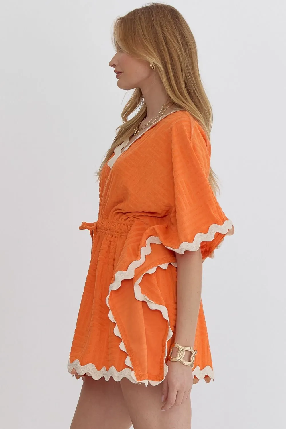 Textured Terry Cloth Cover Up {Citrus}