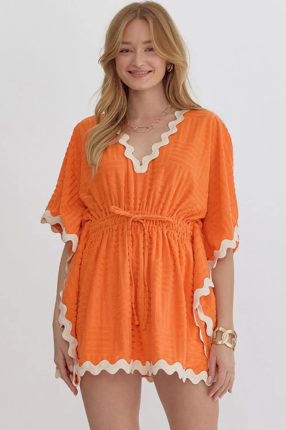 Textured Terry Cloth Cover Up {Citrus}