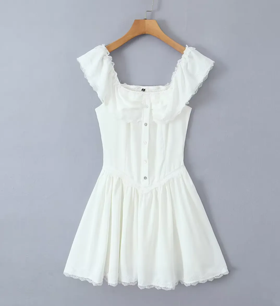 THALIA OFF SHOULDER RUFFLE MINI DRESS