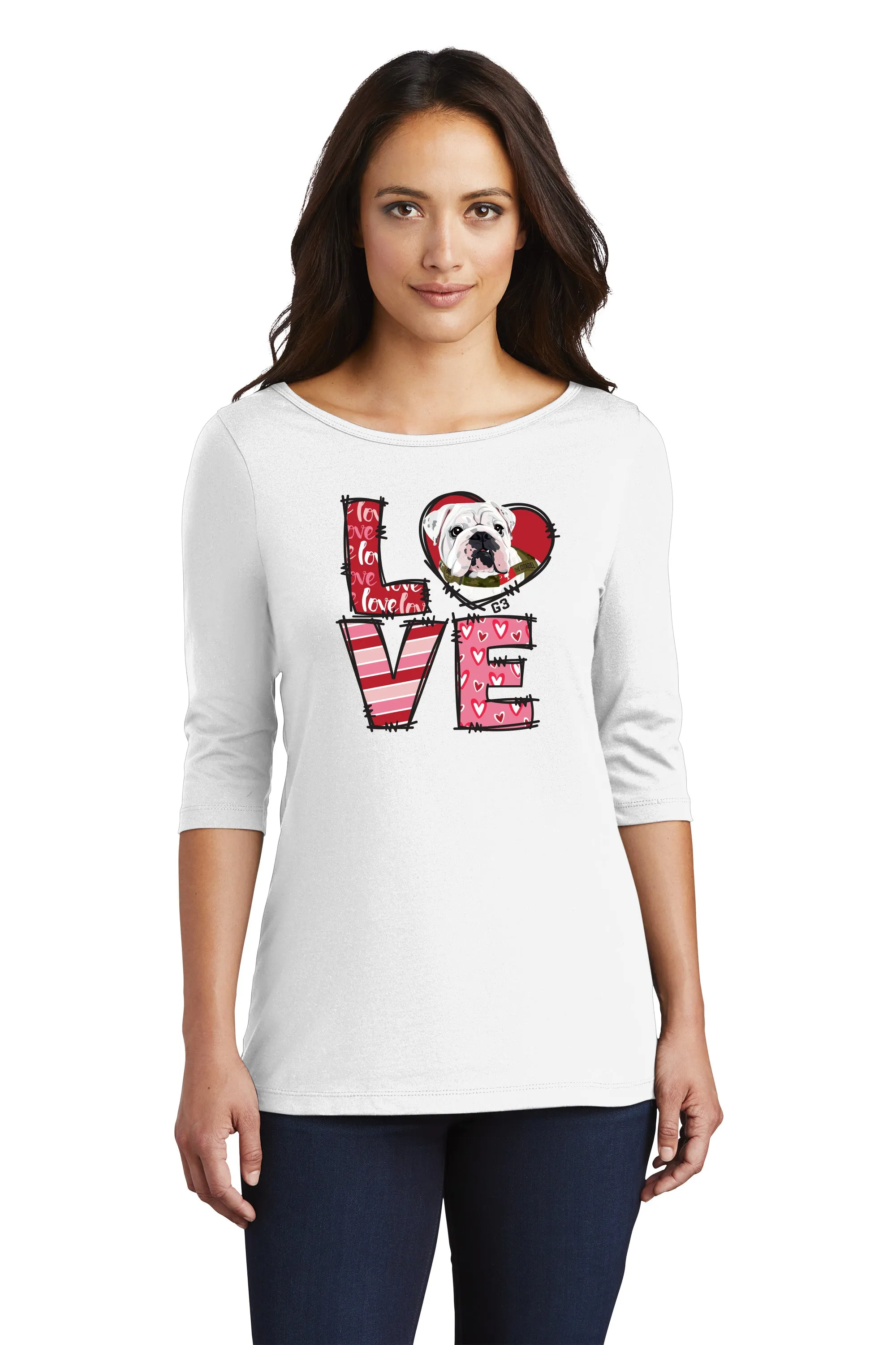 The Citadel, LOVE G3 Women’s Perfect Weight ® 3/4-Sleeve Tee Shirt