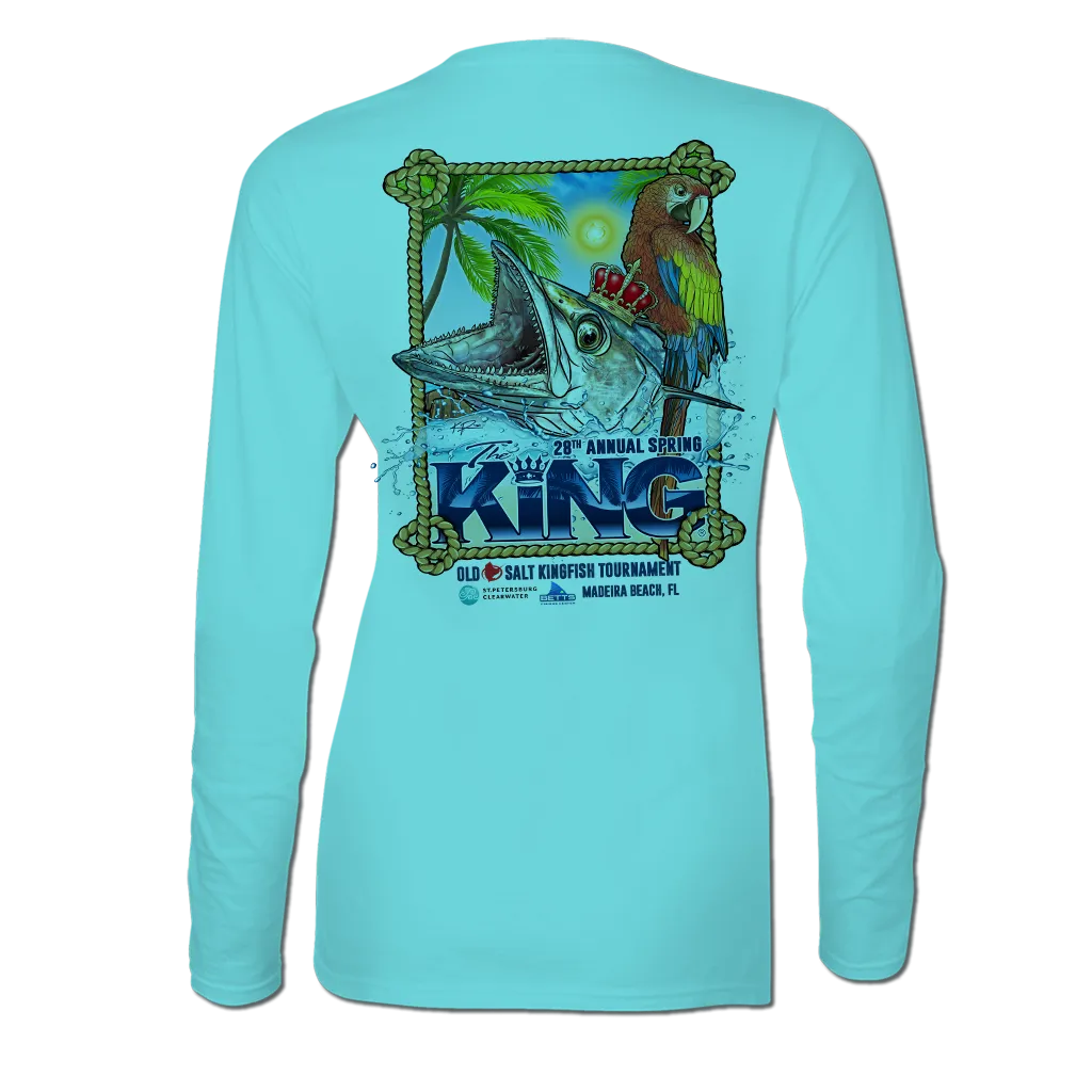 The KING - Spring 2021 - Ladies Long Sleeve Performance Shirt - Ocean Blue