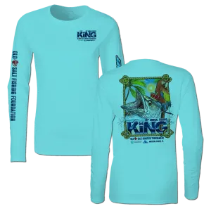 The KING - Spring 2021 - Ladies Long Sleeve Performance Shirt - Ocean Blue