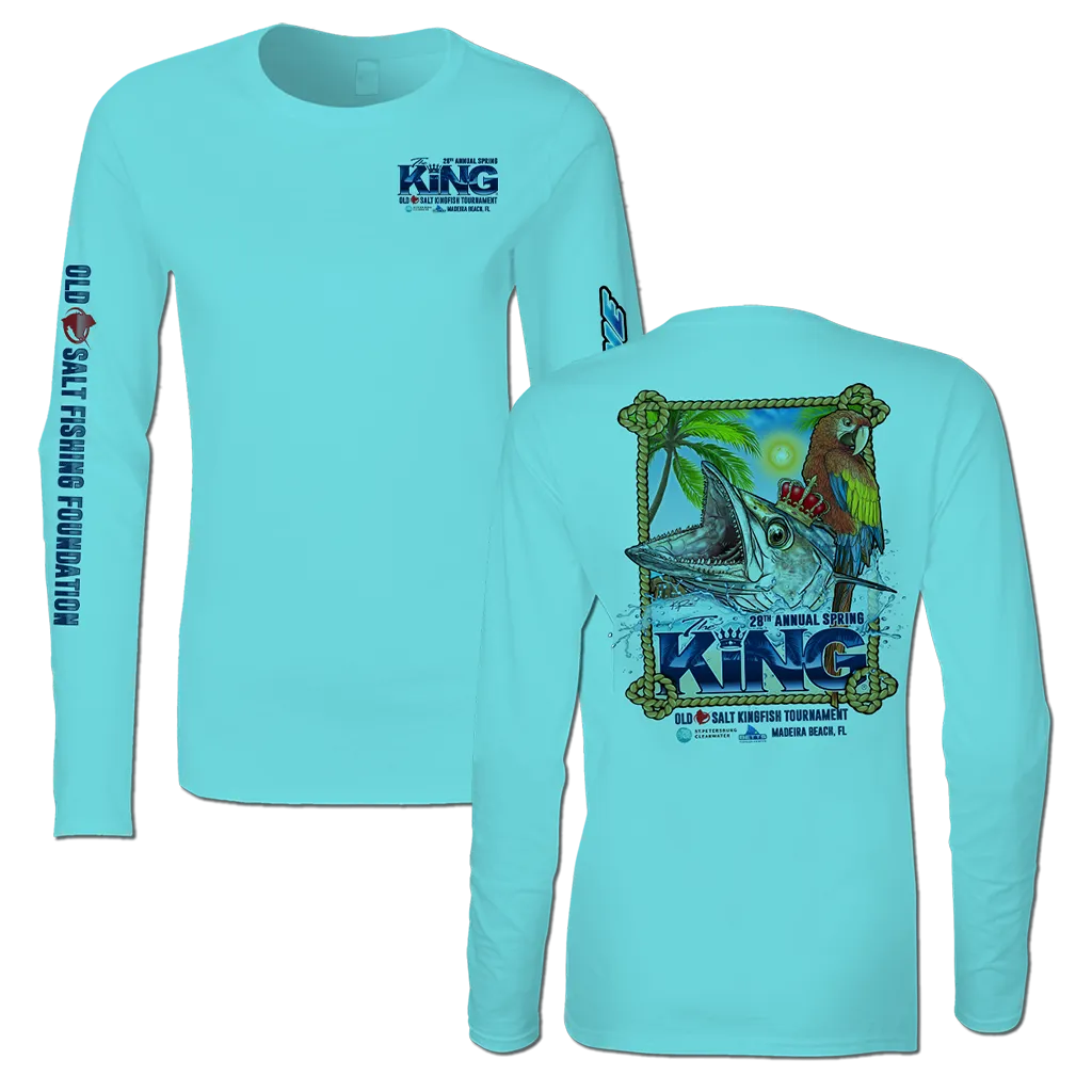 The KING - Spring 2021 - Ladies Long Sleeve Performance Shirt - Ocean Blue