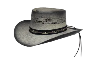 The Navajo Light Grey & White Bangora w/ Flat Top Crown
