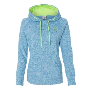 The Tara Hoodie -Electric Blue/Neon Green