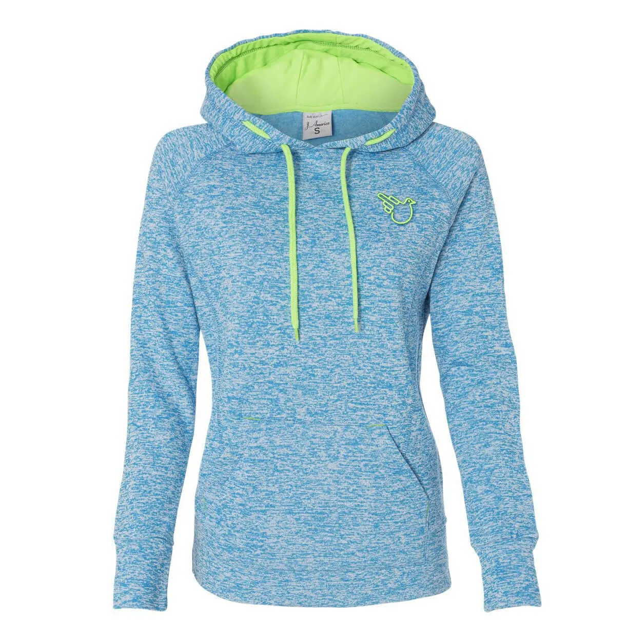 The Tara Hoodie -Electric Blue/Neon Green