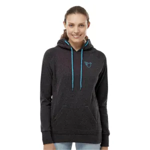 The Tara Hoodie - Onyx Fleck/Electric Blue
