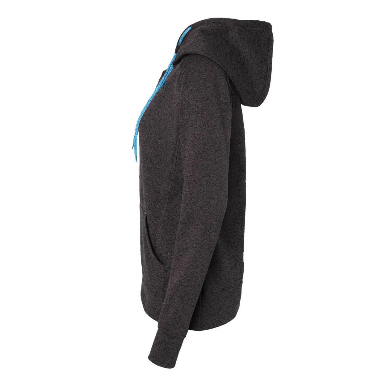 The Tara Hoodie - Onyx Fleck/Electric Blue
