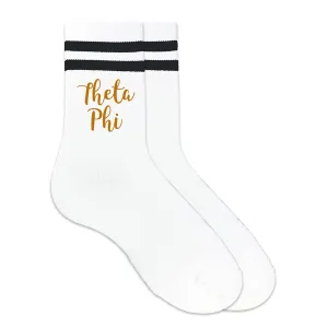 THETA PHI Striped Crew Socks