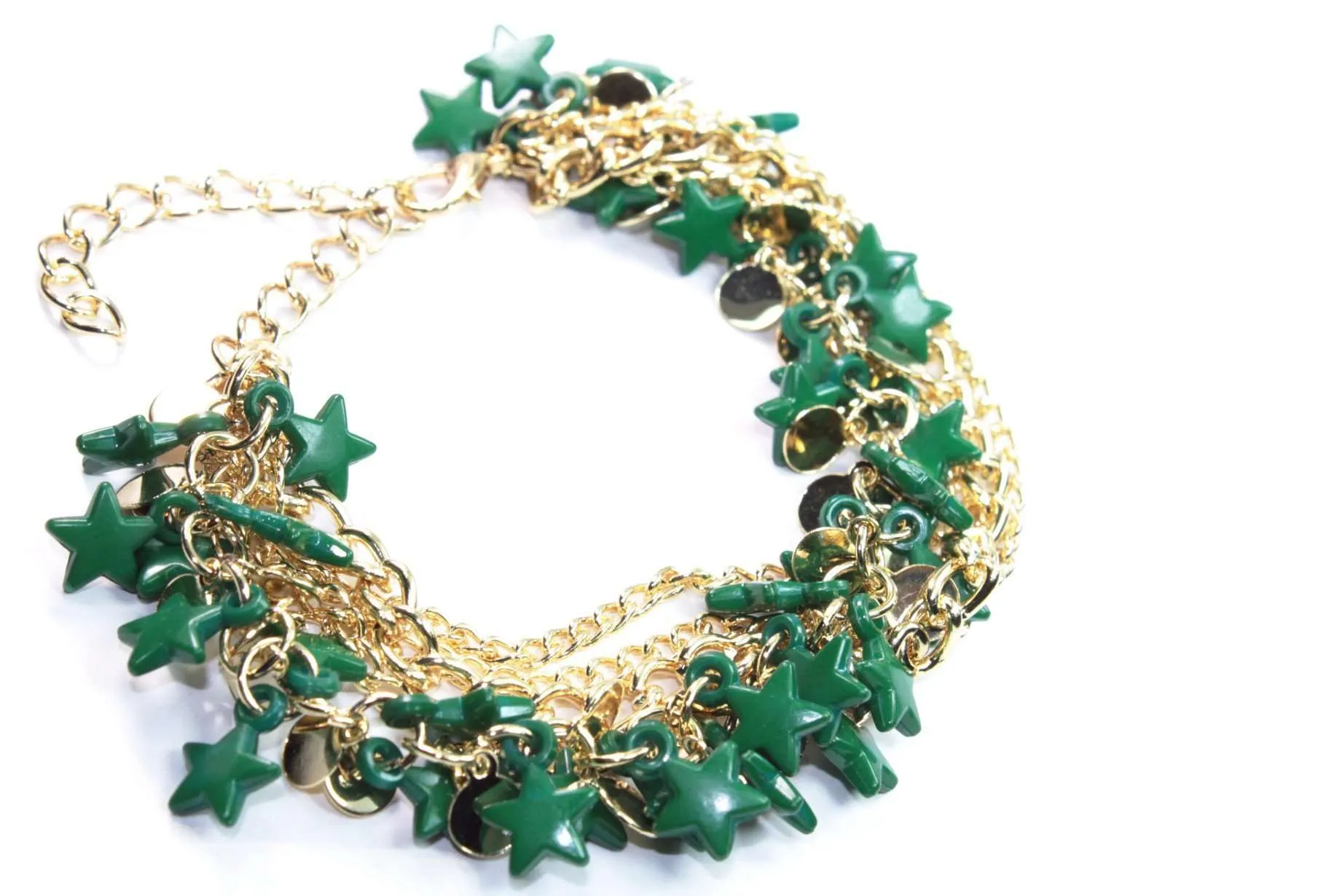 Three Tier Star Charm Bracelet