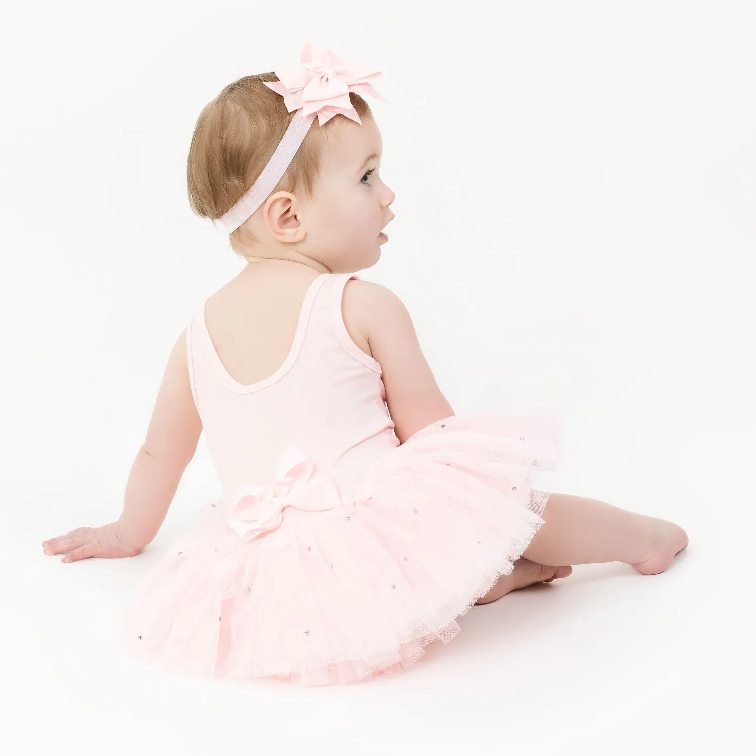 Tira: Baby Ballet Tank Tutu Dress with Bow in Pink