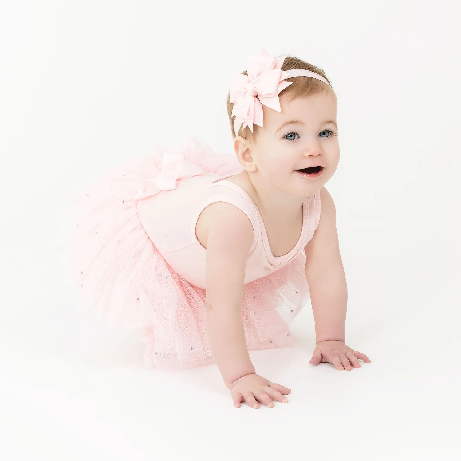 Tira: Baby Ballet Tank Tutu Dress with Bow in Pink