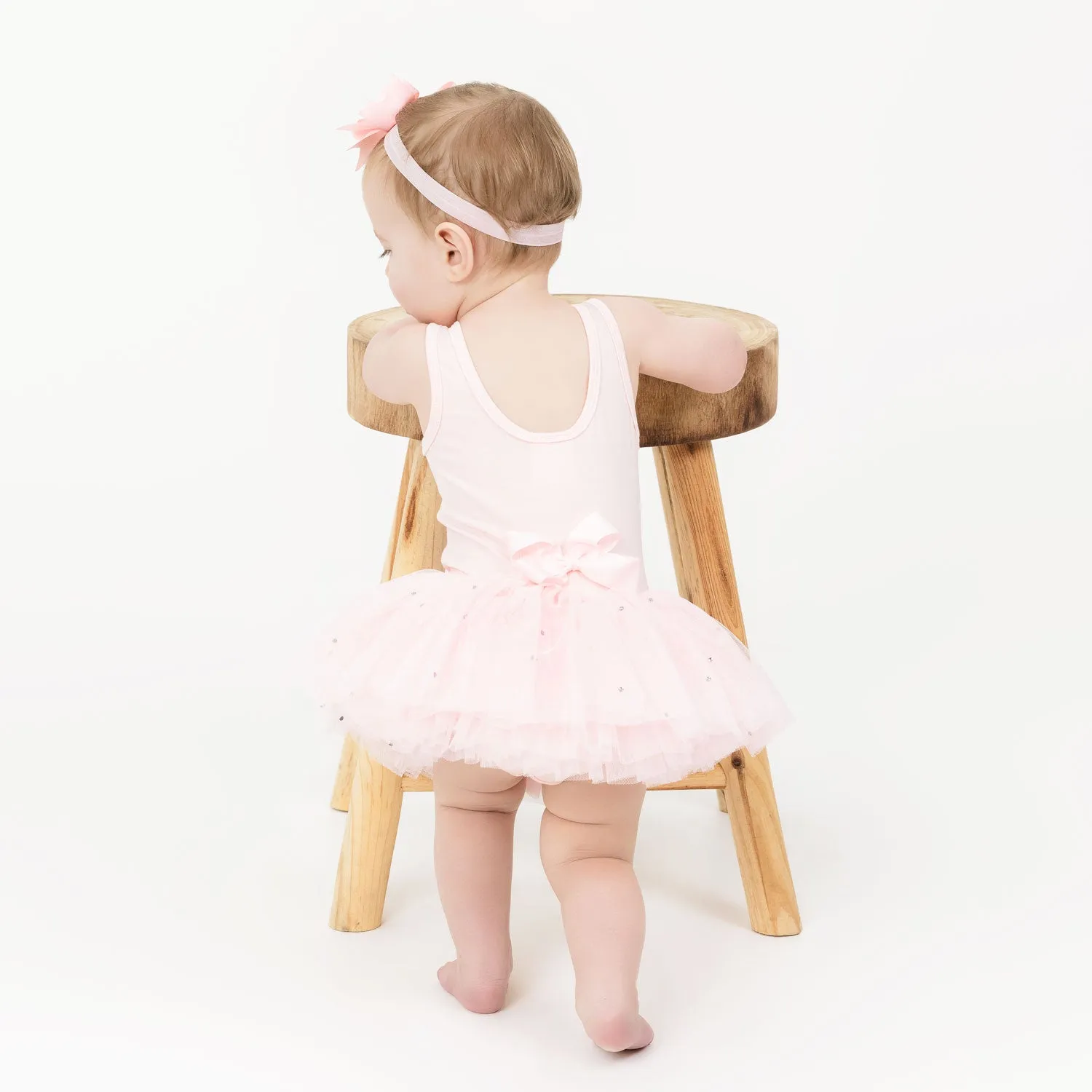 Tira: Baby Ballet Tank Tutu Dress with Bow in Pink