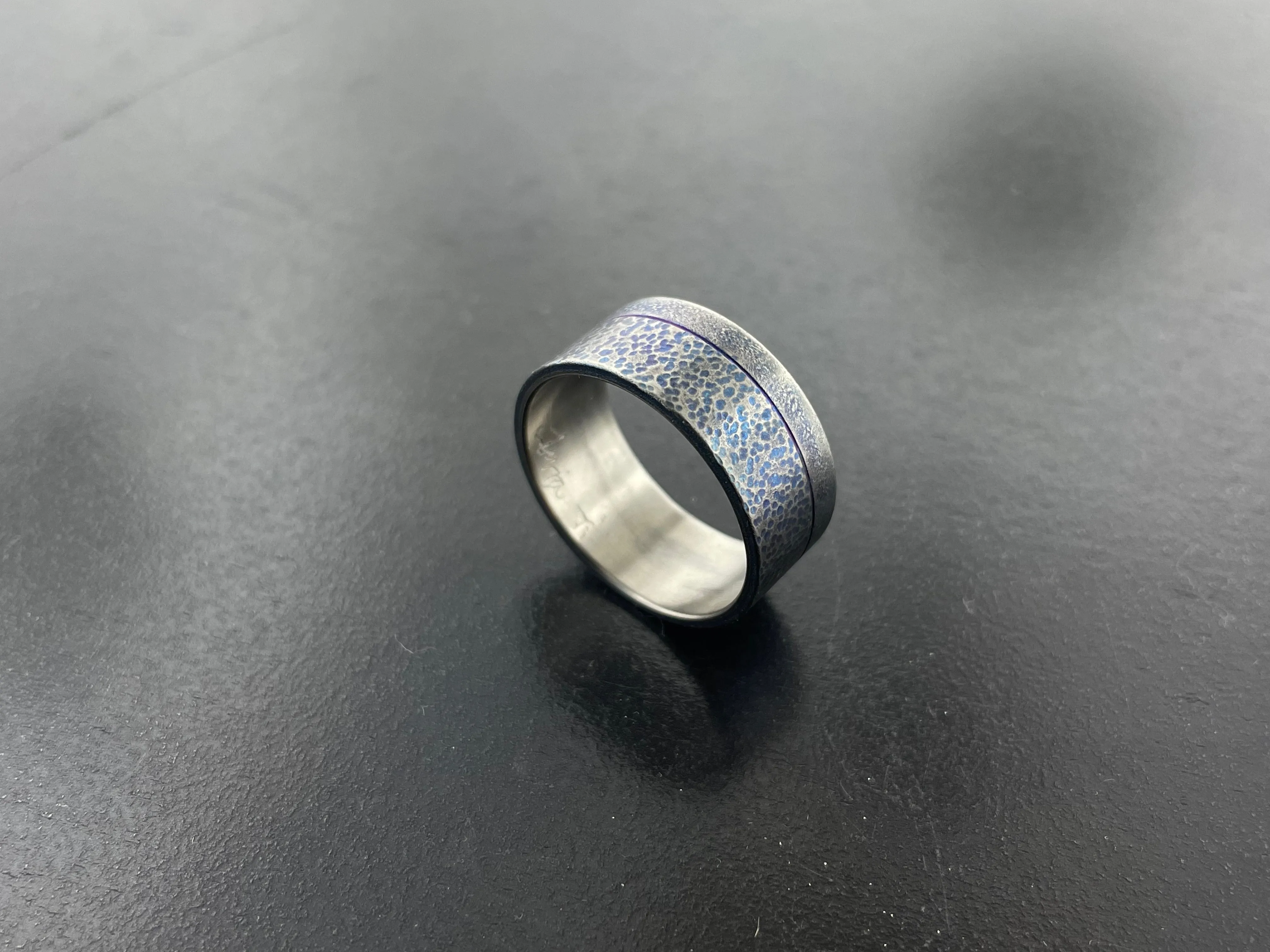 Titanium Simple Textured Band