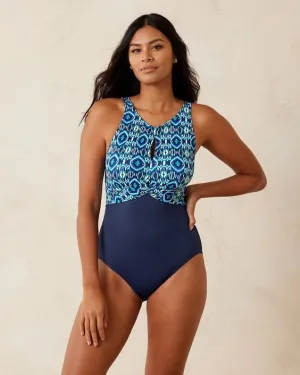 TOMMY BAHAMA- WOMEN'S ISLAND CAYS IKAT 1 PC SWIMSUIT