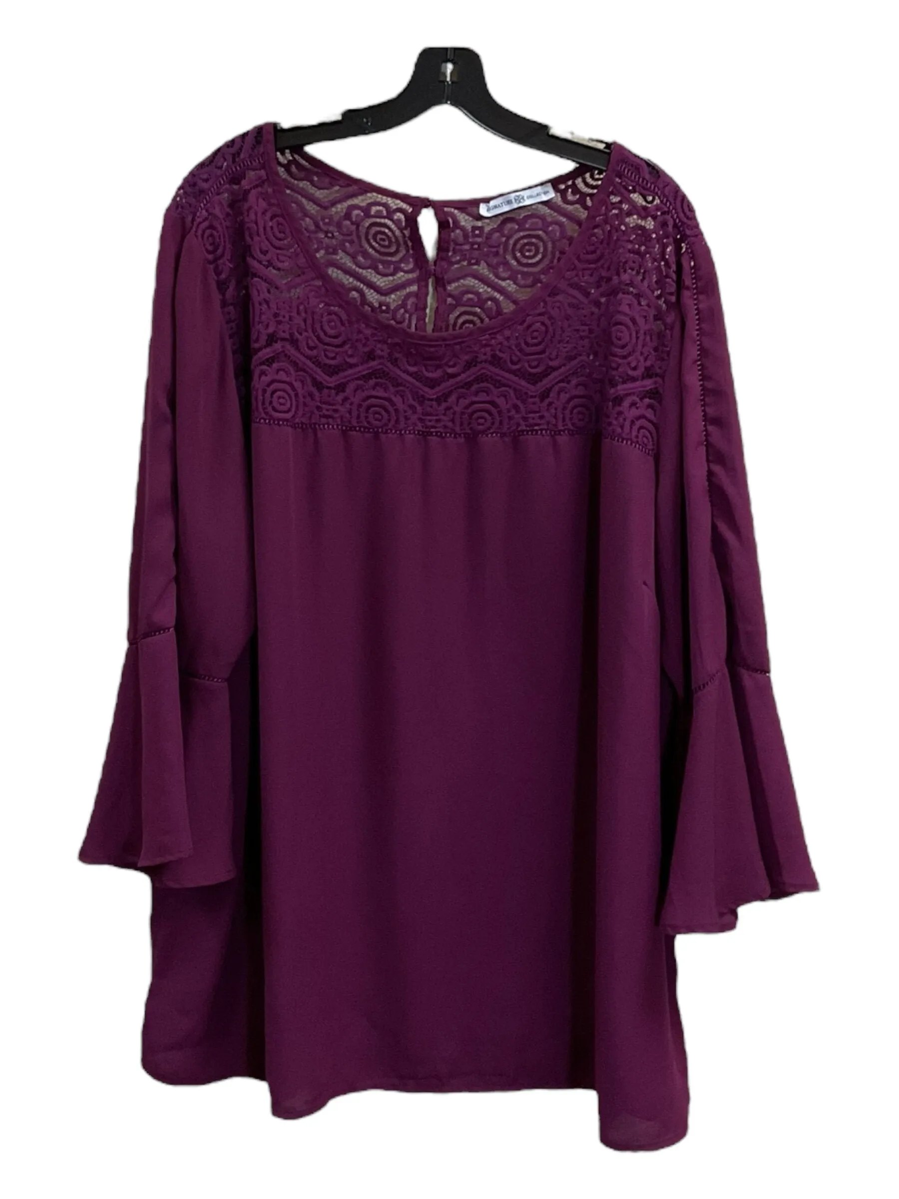 Top 3/4 Sleeve By Signature Collection  Size: 3x