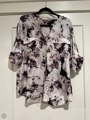 Top Long Sleeve By Calvin Klein In Purple, Size: Xl