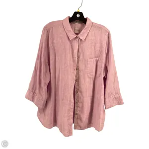 Top Long Sleeve By Chicos In Purple, Size: 2x