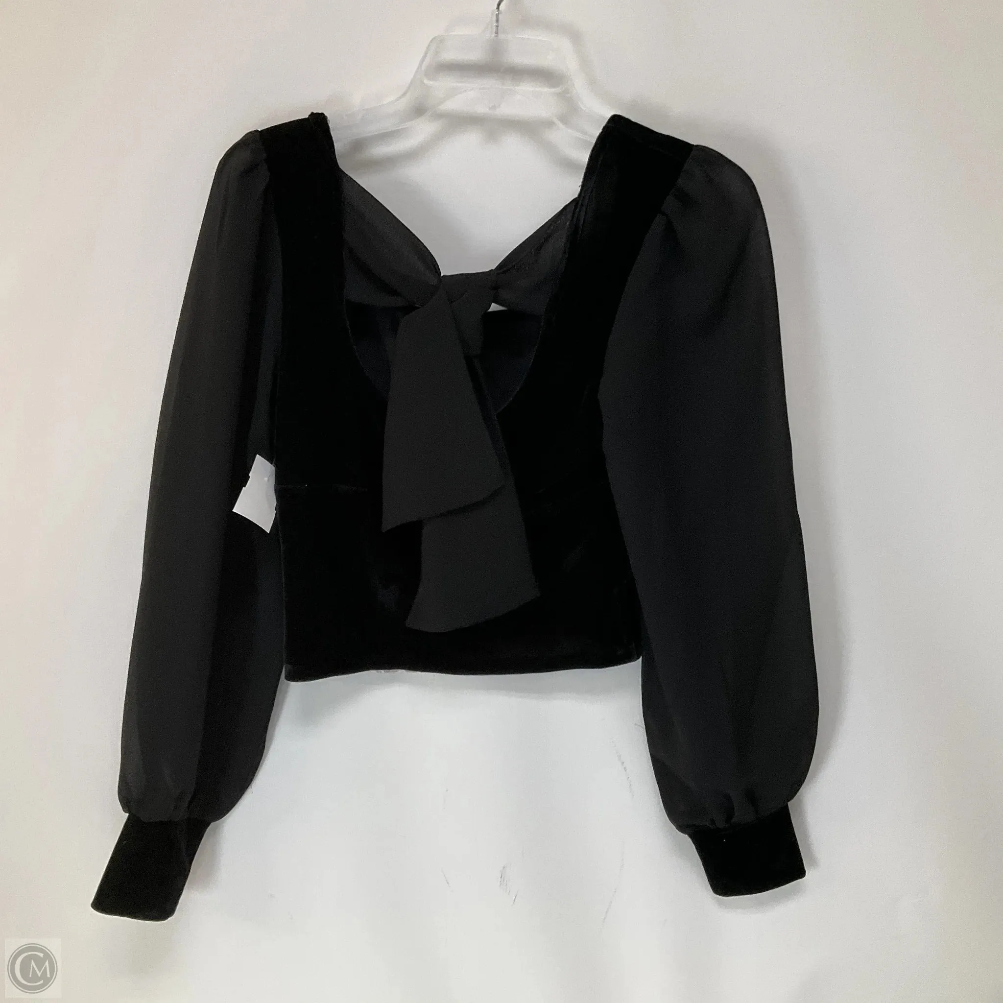 Top Long Sleeve By Cmc In Black, Size: S