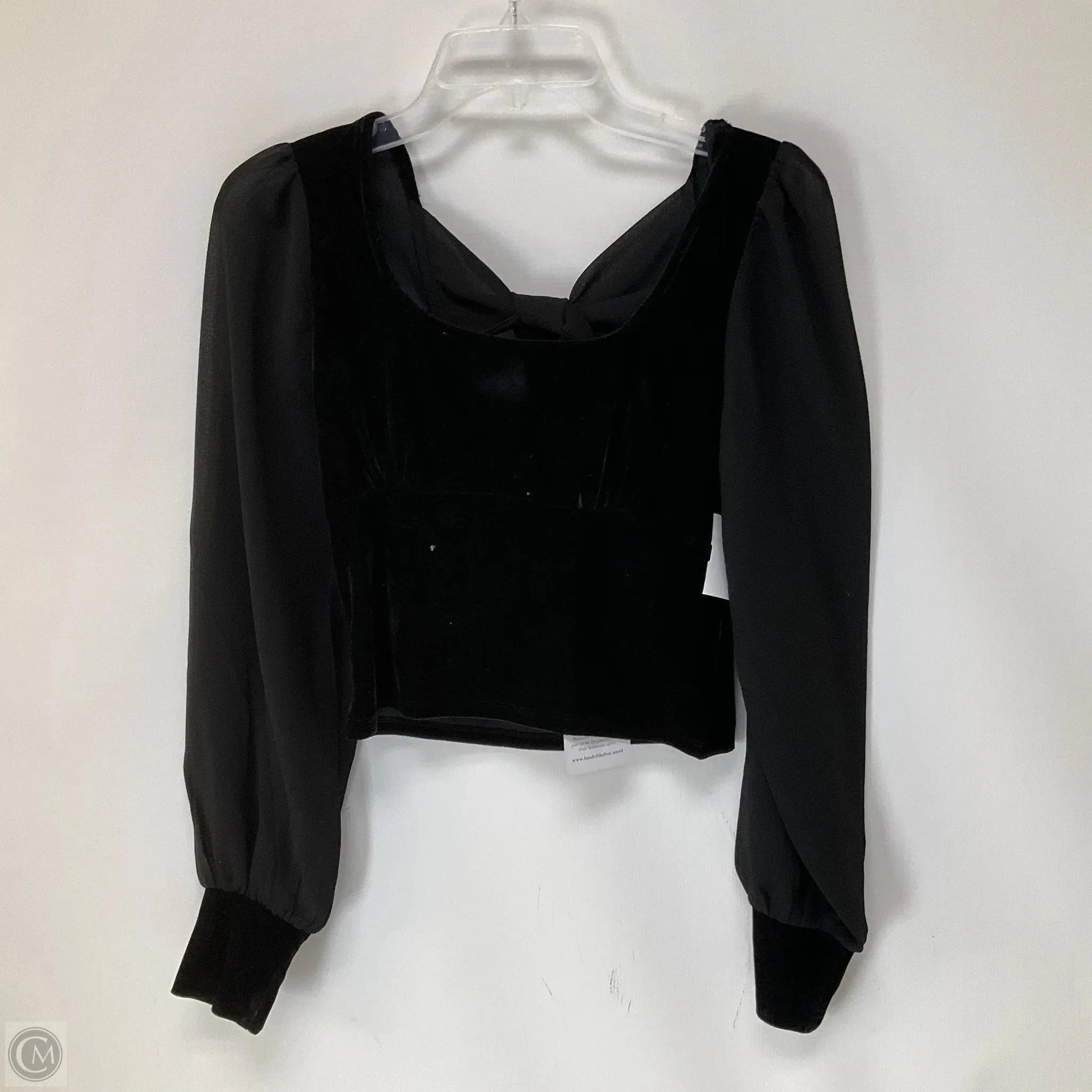 Top Long Sleeve By Cmc In Black, Size: S