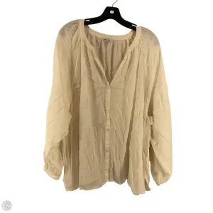 Top Long Sleeve By Old Navy In White, Size: Xxl