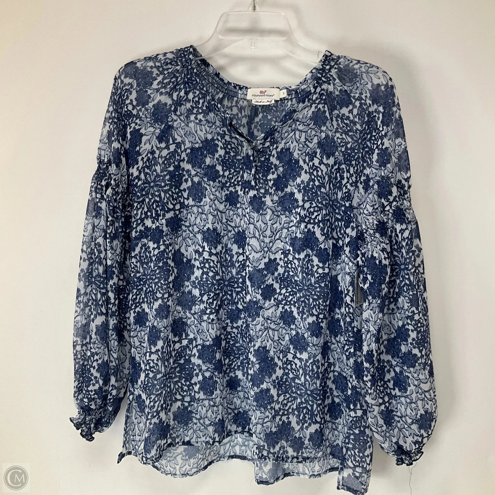 Top Long Sleeve By Vineyard Vines In Blue, Size: S