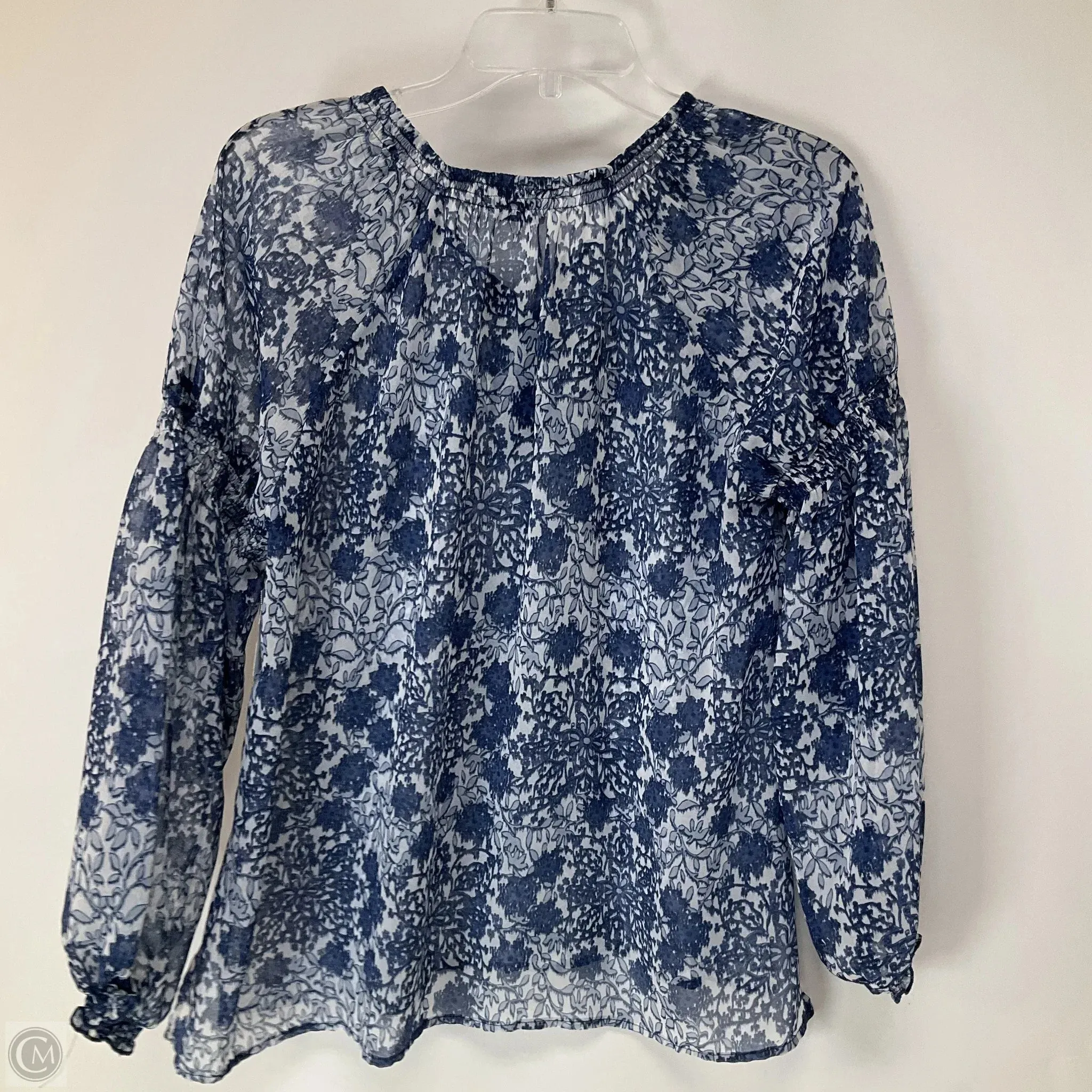 Top Long Sleeve By Vineyard Vines In Blue, Size: S