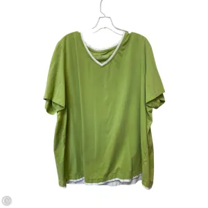 Top Short Sleeve Basic By Catherines In Green, Size: 2x
